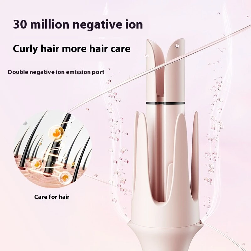 (image for) 4 In 1 Automatic Curling Iron Egg Roll 3 Levels Heating Adjustable 38mm One-Button Big Wave Curling Iron Hair Straightener